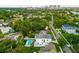 This aerial view displays the home's modern design and the private pool at 2707 Ridgewood Ave, Tampa, FL 33602