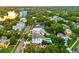 This aerial shot showcases the lush landscaping surrounding the modern home and its private pool area at 2707 Ridgewood Ave, Tampa, FL 33602
