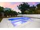 A luxurious pool and spa with marble accents offer an ideal setting for relaxation and entertaining at 2707 Ridgewood Ave, Tampa, FL 33602