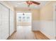 Bright hallway with wood floors, sliding closet doors, and recessed lighting at 4106 N Central Ave, Tampa, FL 33603