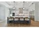 Gorgeous kitchen featuring a center island with seating, stainless steel appliances, and pendant lighting at 4109 W Inman Ave, Tampa, FL 33609