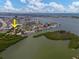 Breathtaking aerial view of a waterfront community, highlighting the coastal lifestyle and stunning location at 4739 114Th N St, St Petersburg, FL 33708