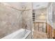 Bathroom featuring tile floors, bathtub, shower with tile surround, and ready to be renovated at 4739 114Th N St, St Petersburg, FL 33708
