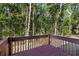 Wooden deck surrounded by serene, lush greenery at 4920 Anniston Cir, Tampa, FL 33647
