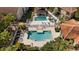 Aerial view of community pools at 4920 Anniston Cir, Tampa, FL 33647