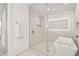 Modern bathroom showcasing a glass shower, soaking tub, and beautiful tile work at 5120 Marina Way # 15005, Tampa, FL 33611