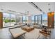 Bright lounge area featuring modern decor, comfortable seating, and expansive windows offering city views at 5120 Marina Way # 15005, Tampa, FL 33611