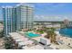 Rooftop pool with sun deck surrounded by lush landscaping offering panoramic city views at 5120 Marina Way # 15005, Tampa, FL 33611