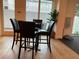 Cozy dining area with black high-top chairs, a round table, and natural light from the windows at 644 3Rd S Ave # 402, St Petersburg, FL 33701