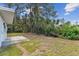 View of the backyard, featuring lush greenery and ample space at 7704 Tanglewood Ln, Tampa, FL 33615