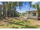 Lush backyard featuring mature trees, a well-maintained lawn, and a glimpse of a gazebo at 7704 Tanglewood Ln, Tampa, FL 33615