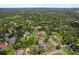 High aerial shot of a community with mature trees, large lawns, and well-spaced houses, indicating a quiet neighborhood at 126 Holly Tree Ln, Brandon, FL 33511