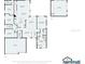 Detailed floorplan showcasing layout of the home's rooms, including bedrooms, living spaces, and garage at 12801 Stanwyck Cir, Tampa, FL 33626