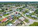Full aerial view shows this house is nestled in a cozy neighborhood with nearby stores and parks at 12879 112Th St, Largo, FL 33778