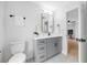 Modern bathroom features updated vanity with marble countertop, sleek fixtures, and stylish design at 12879 112Th St, Largo, FL 33778