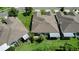 Overhead shot highlighting the backyard with patio and lush greenery, perfect for outdoor living at 1822 Sassafras Dr, Wesley Chapel, FL 33543