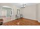 Bright dining area featuring hardwood floors and an open layout at 1822 Sassafras Dr, Wesley Chapel, FL 33543