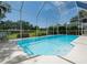 Refreshing pool with a screened-in lanai, perfect for enjoying the outdoors in comfort at 2406 Dana Dr, Safety Harbor, FL 34695