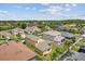 An aerial view of neighborhood homes shows a planned community with mature trees and manicured landscaping at 3013 Silvermill Loop # O, Land O Lakes, FL 34638