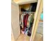 Walk-in closet with organized clothing, shelves, and storage solutions at 5215 76Th N N St, St Petersburg, FL 33709