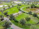 Aerial view of dog park with shade canopies at 6408 Seasound Dr, Apollo Beach, FL 33572