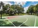 Well-maintained community basketball court with trees, creating a great space for sports and recreation at 6804 Pleasant Oaks Pl, Riverview, FL 33578