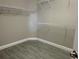 Spacious walk-in closet with wire shelving and wood-look tile floor at 1008 Arista Blvd, Valrico, FL 33594