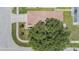 Birds eye view of a cozy single Gathering home with mature trees at 11022 Connacht Way, Tampa, FL 33610