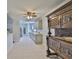 Kitchen featuring stainless appliances, lots of storage, tile floors and an antique hutch at 1112 Mcdaniel St # 78, Sun City Center, FL 33573