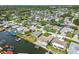 Wide aerial perspective capturing a beautiful waterfront community nestled along winding canals and waterways at 13909 Berkowitz Ave, Hudson, FL 34667