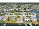 Panoramic view of homes in a picturesque waterfront community, each with private docks on tranquil canals at 13909 Berkowitz Ave, Hudson, FL 34667