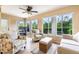 Bright sunroom with large windows showcasing the lush outdoor greenery at 1626 Terra Ceia Bay Cir # 6, Palmetto, FL 34221