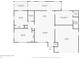 Detailed floor plan showing layout of bedrooms, bathrooms, kitchen, living room, and garage with dimensions included at 314 Circle Dr, Palm Harbor, FL 34683