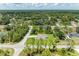 Expansive aerial view of a single-Gathering home nestled in a lush, tree-filled neighborhood, offering privacy at 3682 Johnstown St, North Port, FL 34288