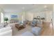 Bright and airy living room with a modern kitchen, stylish furniture, and plenty of space at 3682 Johnstown St, North Port, FL 34288
