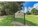 Welcome to Atwater Community Park sign, showcasing a peaceful and inviting recreational area at 3682 Johnstown St, North Port, FL 34288