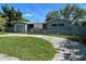 Single-story house with front yard, driveway, attached garage, and a charming picket fence at 4591 54Th N Ave, St Petersburg, FL 33714