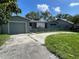 Cozy single-story home featuring a fenced front yard, driveway, and attached garage at 4591 54Th N Ave, St Petersburg, FL 33714