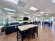 Spacious clubhouse with comfortable seating, tables, and a large TV for community events and gatherings at 4617 Basswood St, Land O Lakes, FL 34639