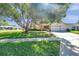Inviting single-story home features a well-maintained lawn and an attached garage at 4712 Coachmen Rd, New Port Richey, FL 34655