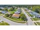 Aerial view of a quiet residential street lined with well-maintained homes at 4712 Coachmen Rd, New Port Richey, FL 34655