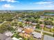 Beautiful aerial view of the residential area showcasing tranquil waters and scenic neighborhood charm at 6352 Canton S St, St Petersburg, FL 33712