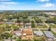 Picturesque aerial shot of a peaceful neighborhood close to a lake, blending natural beauty at 6352 Canton S St, St Petersburg, FL 33712