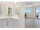 Bathroom with updated lighting and plank flooring at 7979 Sailboat Key S Blvd # 505, South Pasadena, FL 33707