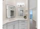 Updated bathroom with plank flooring and water views at 7979 Sailboat Key S Blvd # 505, South Pasadena, FL 33707
