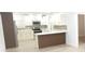 Open kitchen with stainless appliances, ample counter space, and a stylish island at 814 W 131St Ave, Tampa, FL 33612