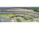 Panoramic aerial view of the neighborhood, showcasing meticulously planned landscapes, modern homes, and vibrant community living at 10278 Otter Sky Ct, San Antonio, FL 33576