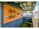 Backyard bar area offering ample counter space and room for entertaining at 12215 Blue Pacific Dr, Riverview, FL 33579