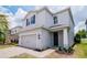 Charming two-story home with a neatly manicured lawn and a two car garage at 12215 Blue Pacific Dr, Riverview, FL 33579