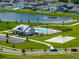 The community pool and recreation area is centrally located amongst the many houses at 12931 Twin Bridges Dr, Riverview, FL 33579